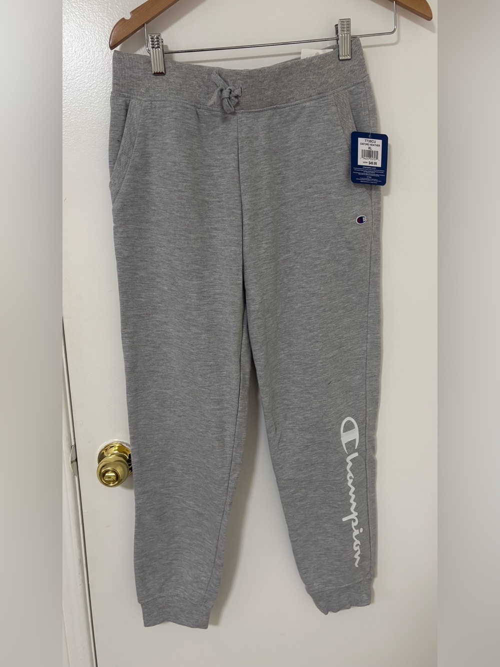 Champion Kids Gray Logo Joggers with White Script
